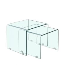 Wholesale Wholesale End Table 2 Sets Nesting Table Clear Glass Side Table