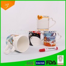 DIY writen mug ceramic,drawing ceramic mug,