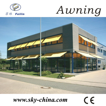 Aluminum retractable commercial retractable awnings