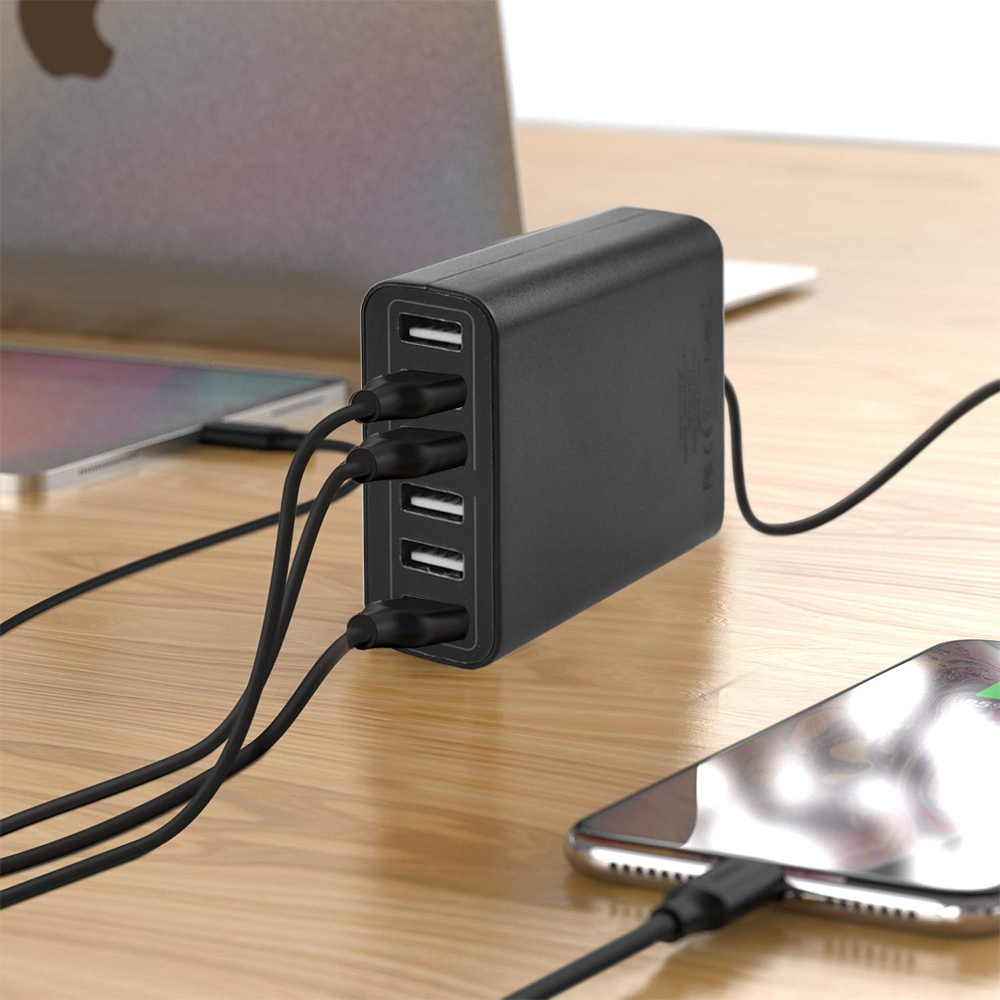 60W 6 منفذ USB شاحن الجدار محطة شاحن متعددة