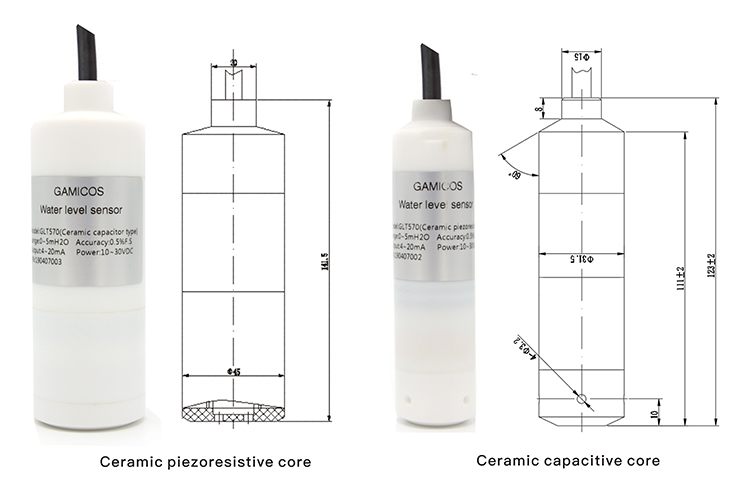 GAMICOS GLT570 2m 4-20mA Sensore di livello serbatoio liquido ipoclorito di sodio