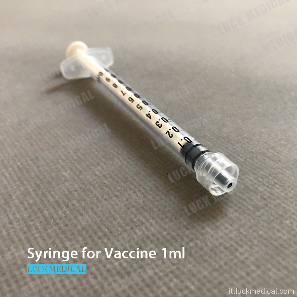 Smaltimento della siringa del vaccino contro il vaccino 1 ml