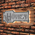 Hovel metal light sign