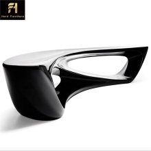 Modern Outdoor Fiberglass Waiting Chair - Moon Sets Shopping Mall Bench