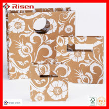Kraft paper bag with white foiling