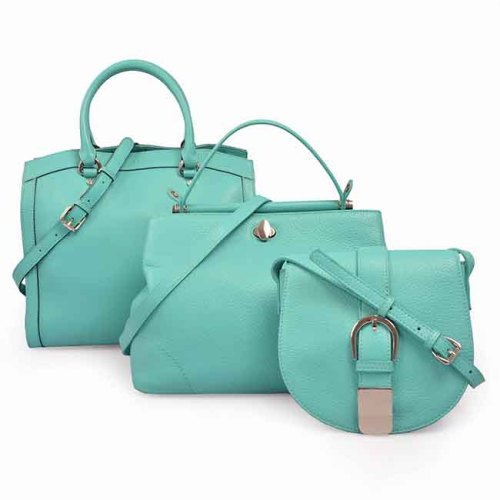 Leather Women Handbag Green Large Lady Business Bags