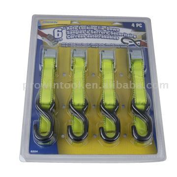 4PC 6' Auto Locking Tie-Down