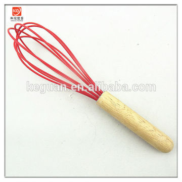 WP-073 good quality straight line shape stainless steel bamboo whisk