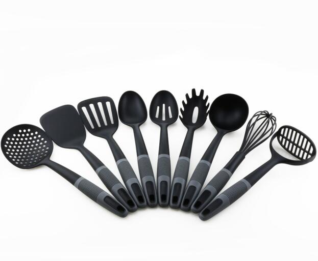 9PCS Värmebeständig Nylon med PP Handle Utensils