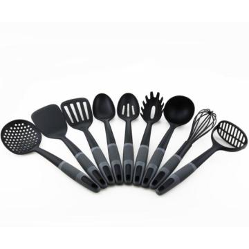 9PCS Värmebeständig Nylon med PP Handle Utensils