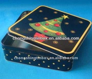 Square christmas tin box/Cake tin box