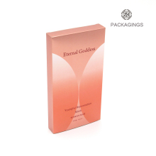 Fancy face mask paper packaging box pink