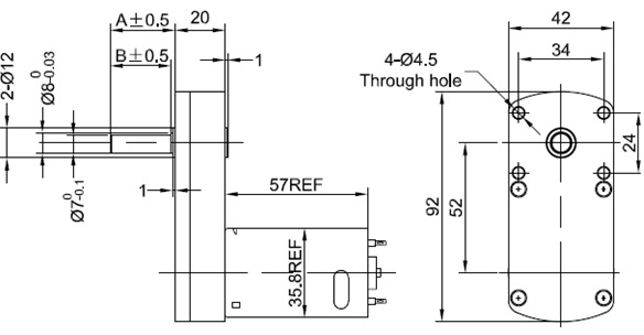 High Torque KM-42F555 12V DC Gear Box Motor for Coffee Machine