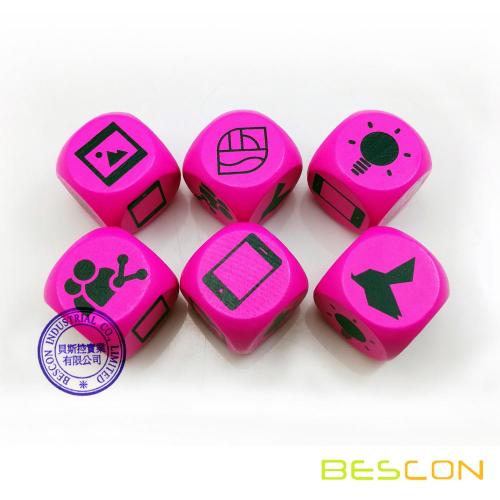 Colorful Wooden Dice with Custom Printing