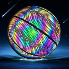 Reflective Glowing Leather Basketball Price