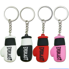 3D Cartoon Mini Boxing Gloves Key Chain Rubber Keychain Set