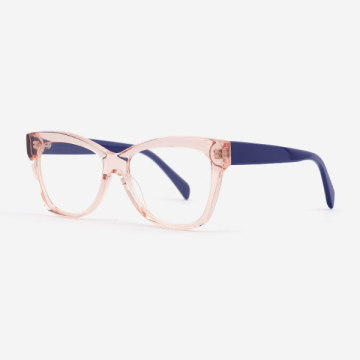 Bevelling Cat-eye Acetate Female Optical Frames