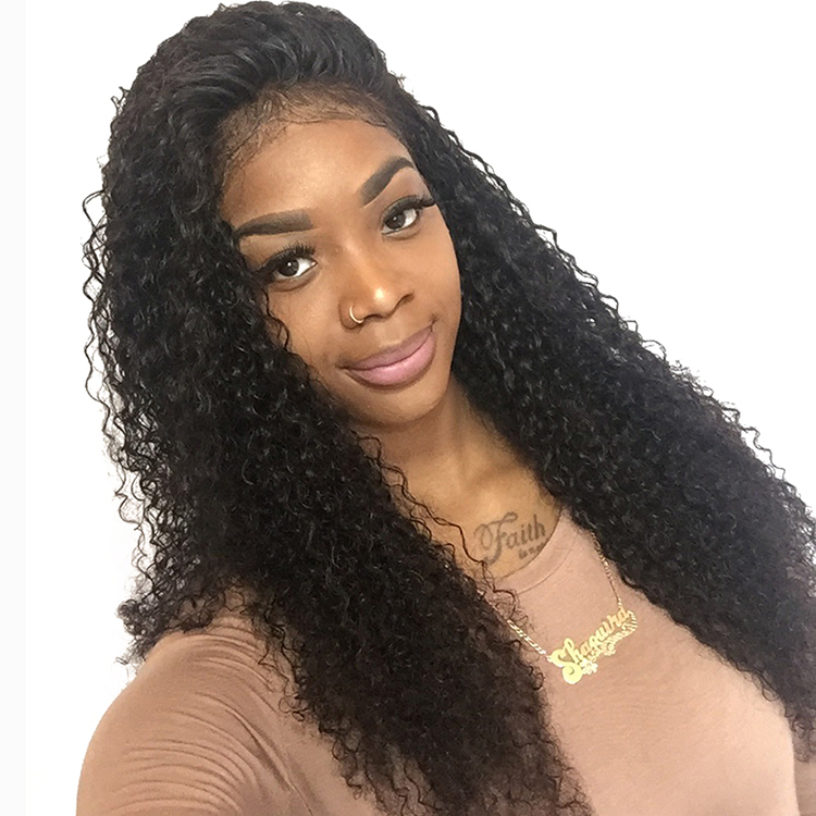 Queena hot sale 360 lace frontal wigs for black women, 100% hair human wig kinky curly