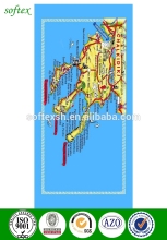 cotton velour reactive printed beach towel 70x140 360g