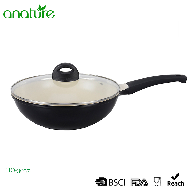 High Quality Ceramic Coating Die Cast Aluminum Wok