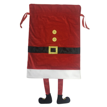 Santa Sack With Dangling Leg Red Velvet