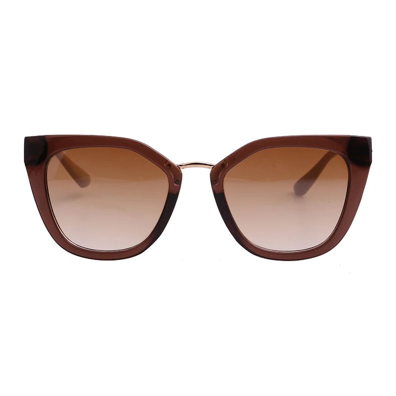 Women Fashion Metal Nose Brown Sunglasses