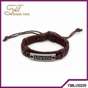 Leather woven retro bracelet bulk leather bracelet