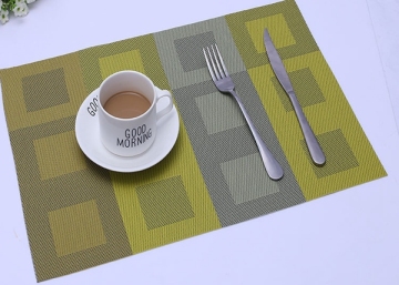 Plaid Dining Table Mats Pad