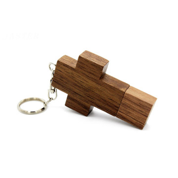 Unidad flash USB a granel de madera cruzada