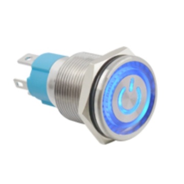 19mm 10A Işıklı Metal Pushbutton Anahtarı