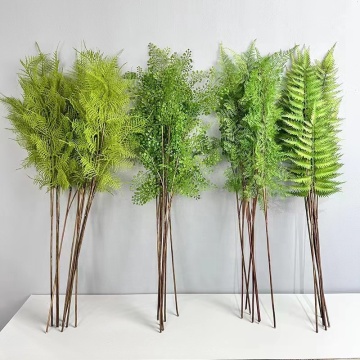Hot Selling Artificial Plastic Green Ferns for Home Decor
