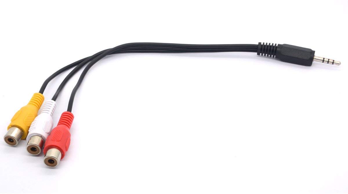 OME Factory 3.5mm audio jack male to 3 RCA Female Jack Adapter Splitter  Audio Cable for AV TV
