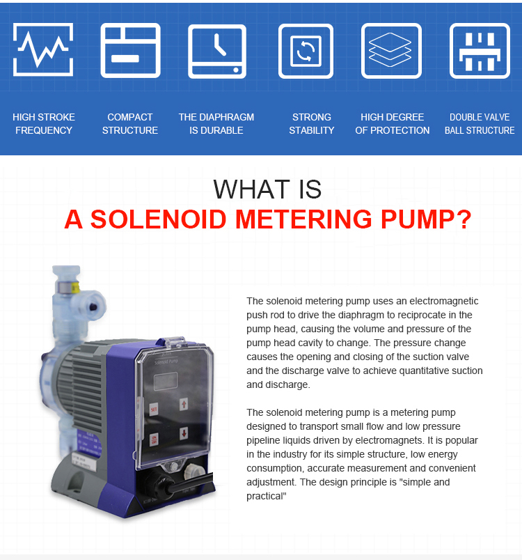 Automatic Control Solenoid Diaphragm Hydraulic Dosing Pump