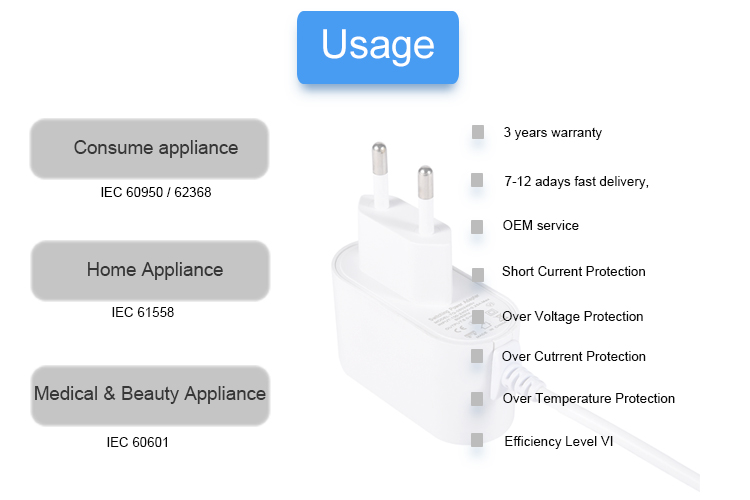 5v 1a power adapter / ac dc adapter 5v 1000ma 5w with UL/CUL TUV CE FC PSE RCM,3 years warranty