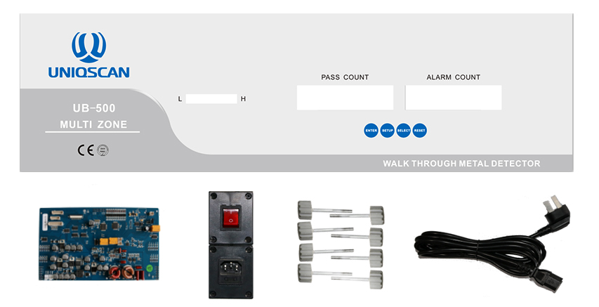 Uniqscan 6 Zones Security Gate Door Frame Walk Through Metal Detector
