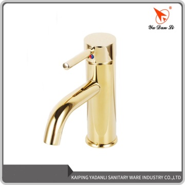 Wholesale Solid Brass Single Handle Gold Bathroom Faucet Mixer