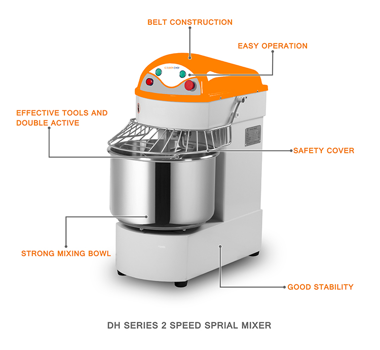 20l 30l 40l 50l Double speeds bread dough mixer stainless steel impastatrice dough mixer 10kg