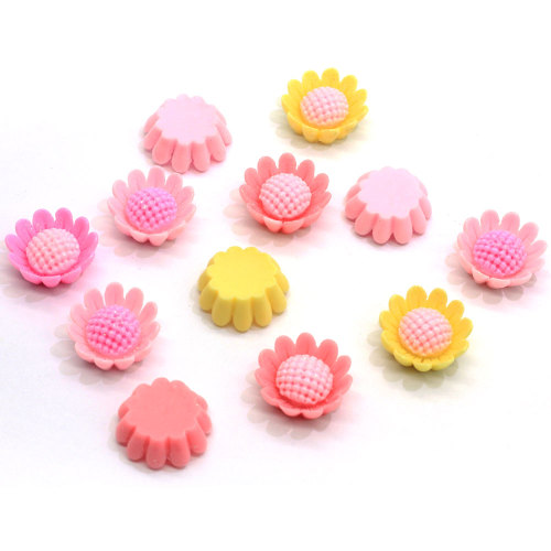 Various Mini Sunflower Shaped Resin Charms For Handmade Craftwork Decorative Beads Slime Girls Hair Accessories Beads