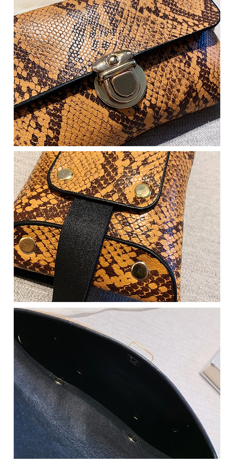 Utility Mini Purse Travel Cellphone Bag Crossbody Clutch Women Party Leather Python Waterproof Fanny Pack Women Slim Bum Bag with Removable Belt