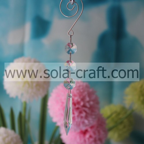 Verschillende van 16 cm helder transparant Grade A acryl Octagon Tip Icicle Holiday Beaded Garland Prisma