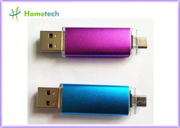 Oem Mobile Phone Usb Flash Drive , Micro Dual Port Usb Flash Drive Otg
