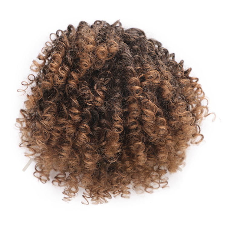 Aisi Hair Heat Resistant Synthetic Fiber Drawstring Puff Ponytails Afro Curly Clip In Hairpieces for Black Women