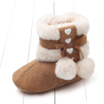 toddler kids soft warm bow boots