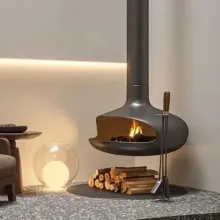 Bioethanol Wood Burning Hanging Fireplaces 3D Water Vapor Vapor Fireplaces Wall Mounted