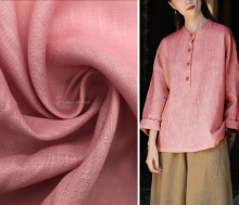 Solid 100% French Linen Fabric for Casual Linen Dress Shirts and Home Textiles