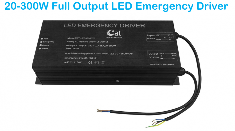 20-300W وحدات إضاءة الطوارئ LED ذات الإخراج الكامل