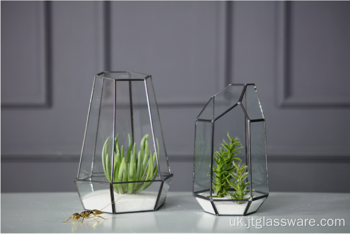 Скляний тераріум для кімнатних рослин, що продається, геометричний