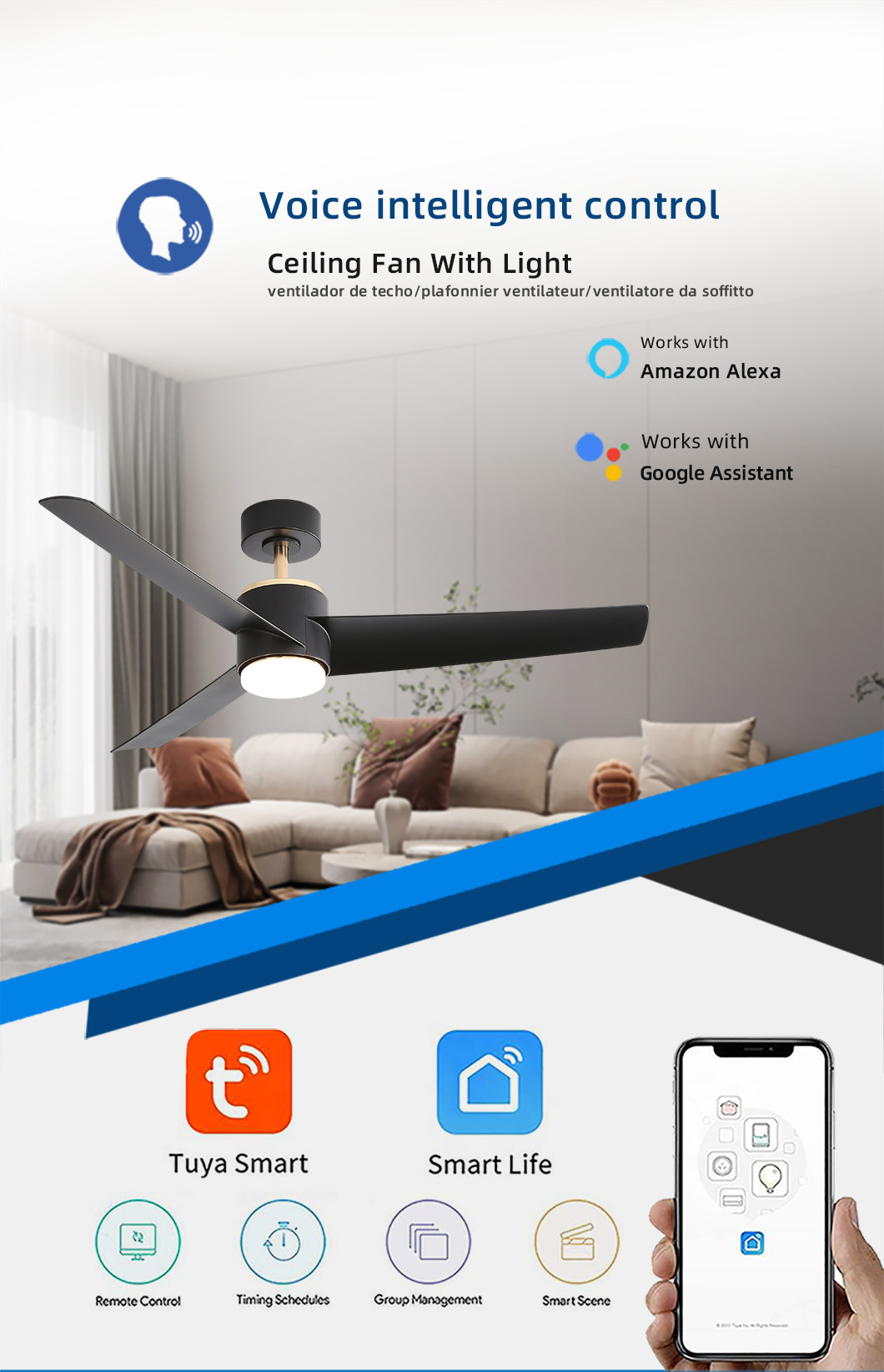 tuya wifi ceiling fan