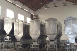 Horizontal fluid bed drying equipment