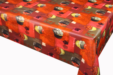 Cake Printed Tablecloth With Non Woven Backing